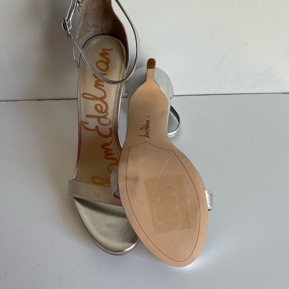 Sam Edelman Eleanor SILVER High Heels Sandals Women's Size 11 - Picture 6 of 8